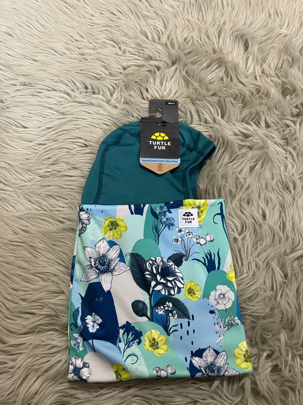Turtle Fur Kids Reversible Floral Neck Warmer - Teal Multi